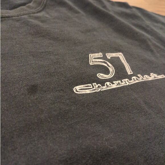 VTG Chevrolet 57 Johnny Rockstar Adult Large Shirt Chevy Fire Flames GM Biker - Picture 8 of 9